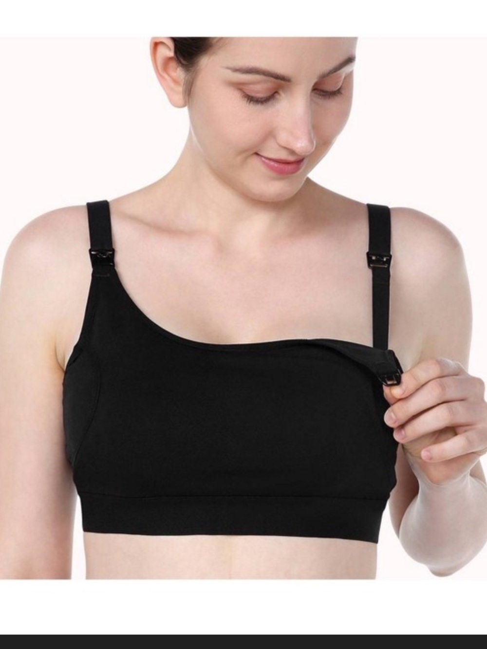 Momcozy Nursing Comfort Seamless Maternity Bra - Cream & Black (2-pack)